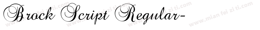 Brock Script Regular字体转换